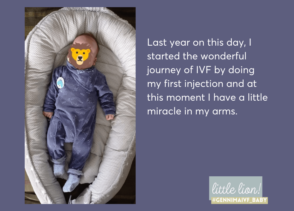 Last year on this day, I started the wonderful journey of IVF by doing my first injection and at this moment I have a little miracle in my arms.