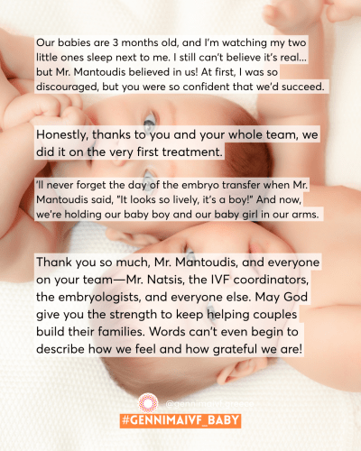 Honestly, thanks to you and your whole team, we did it on the very first treatment.
