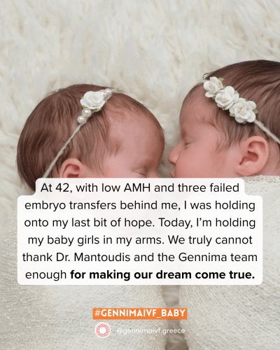 IVF: Twin girls after multiple failed embryo transfers and low AMH